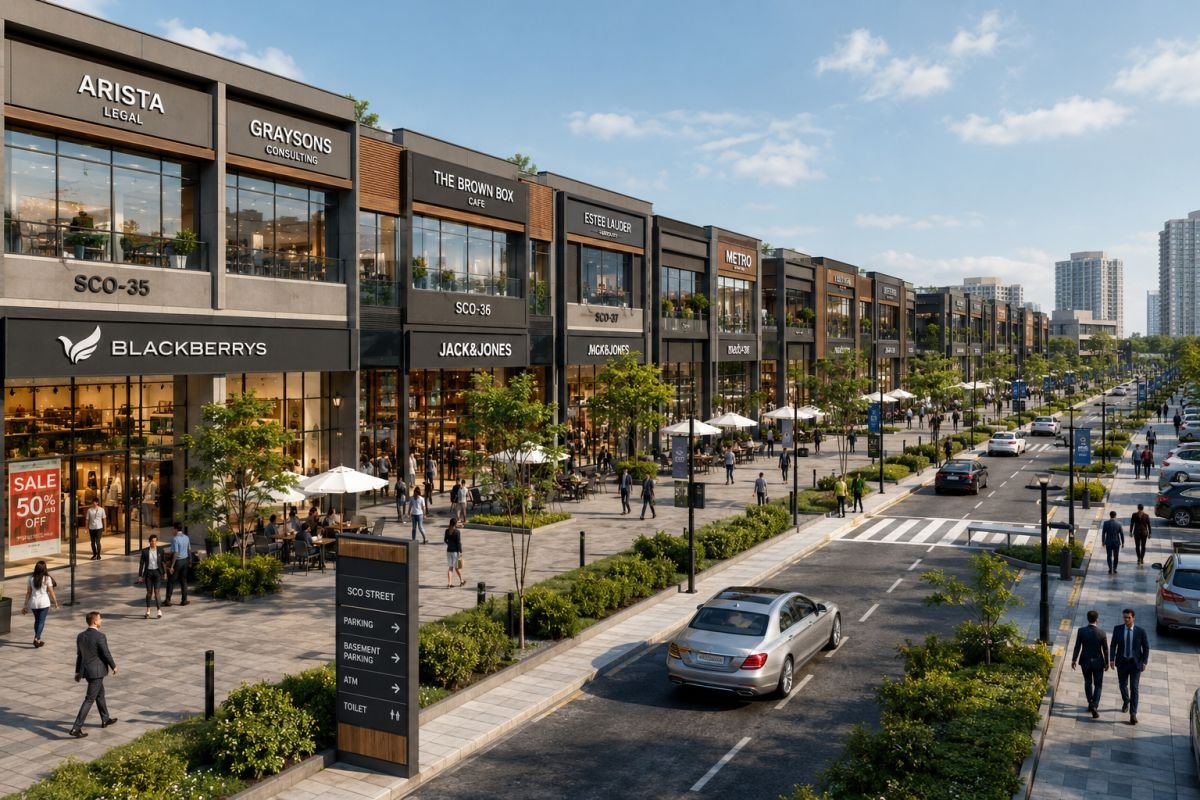 Commercial layout and SCO planning at Emaar Business District 65