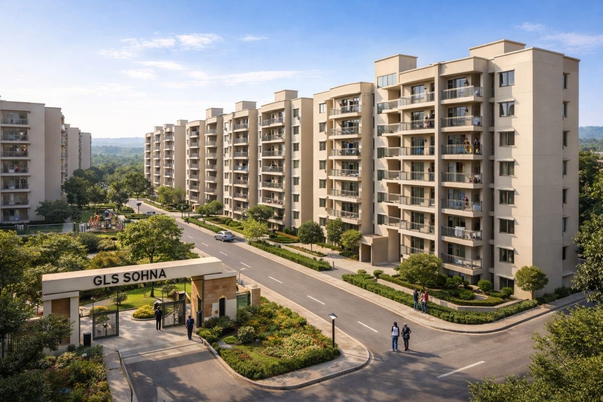 GLS Sohna affordable flats residential buildings simple construction