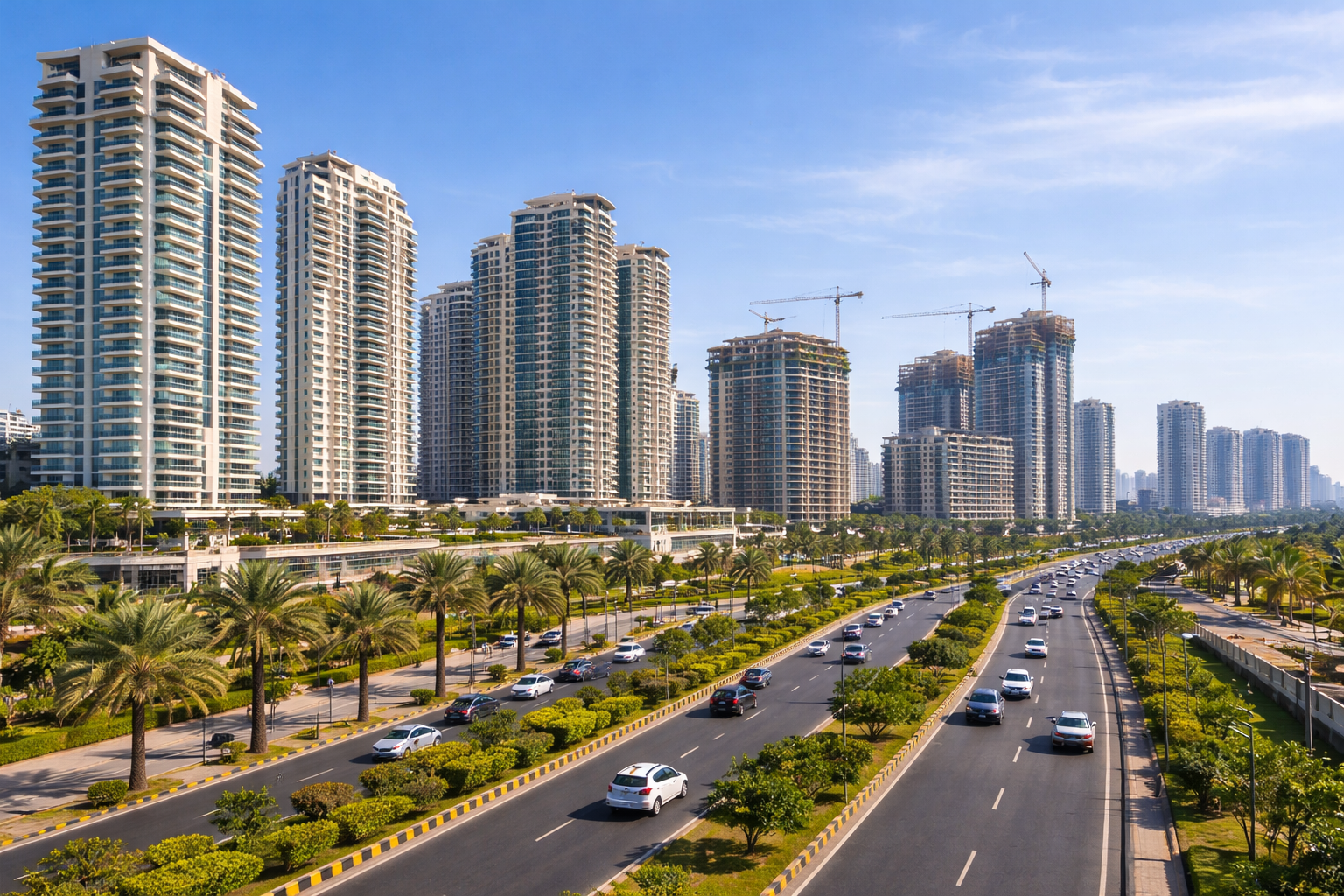 Residential towers in Sector 65 and Sector 66 Golf Course Extension Road Gurgaon