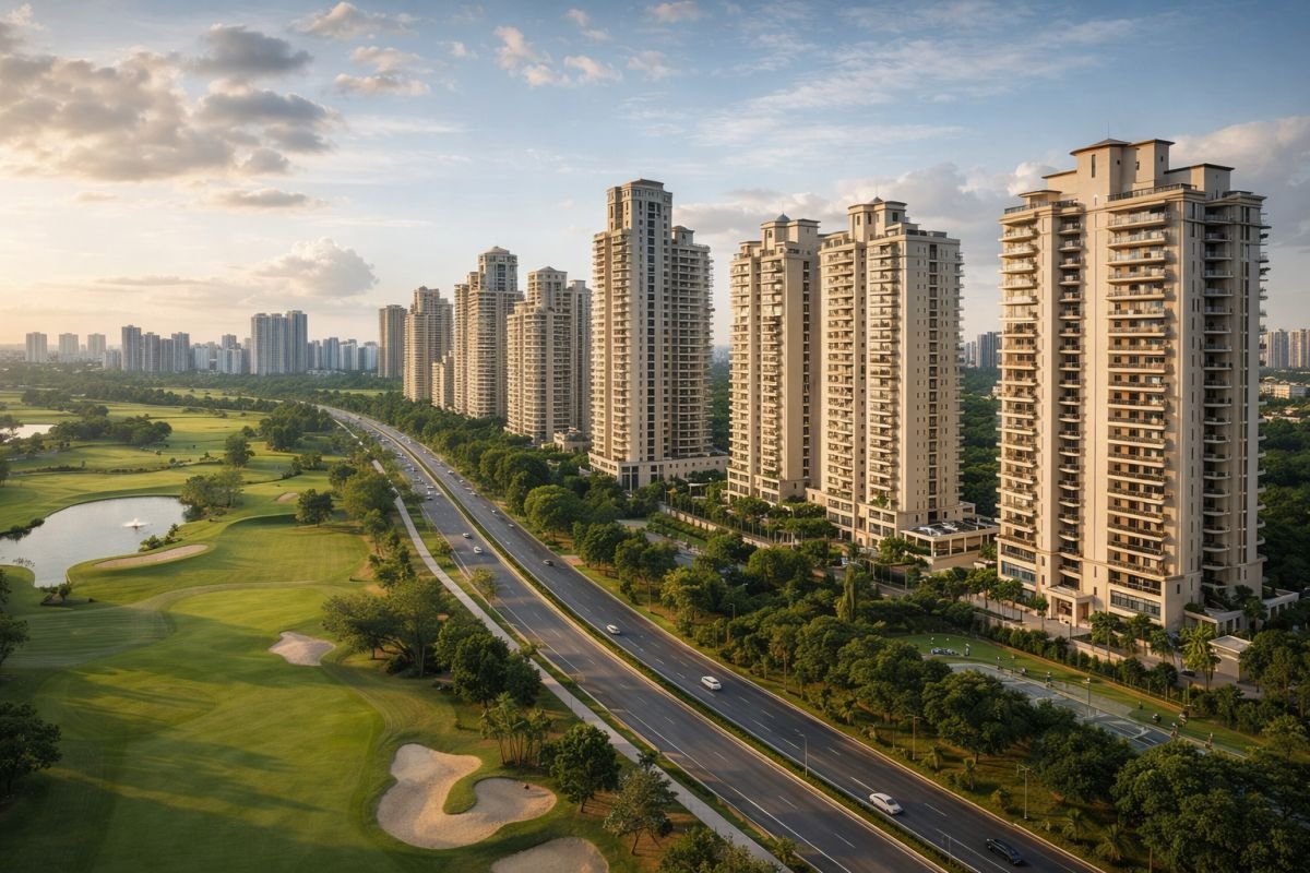 golf course extension road Gurgaon premium apartments skyline