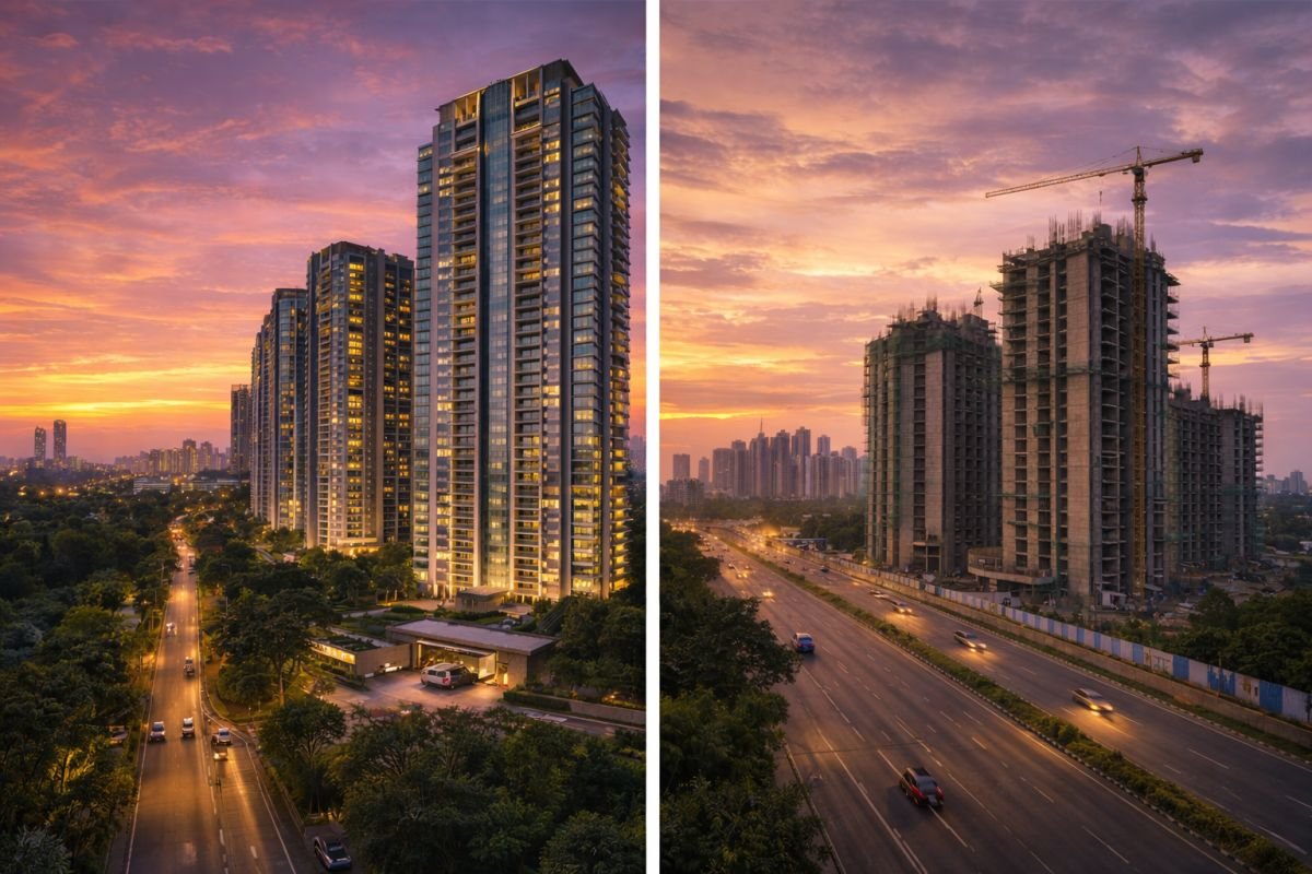 Golf Course Extension Road vs Dwarka Expressway luxury corridor comparison 2026