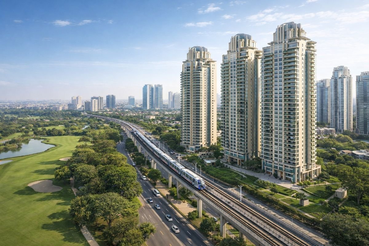 Golf Course Road Gurgaon luxury apartments and metro connectivity