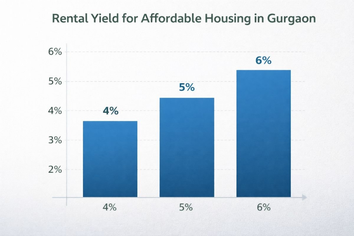Rental yield graph Gurgaon affordable housing investment 2026