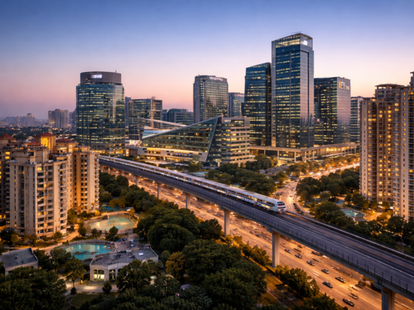 Residential projects near corporate hubs in Gurgaon skyline 2026