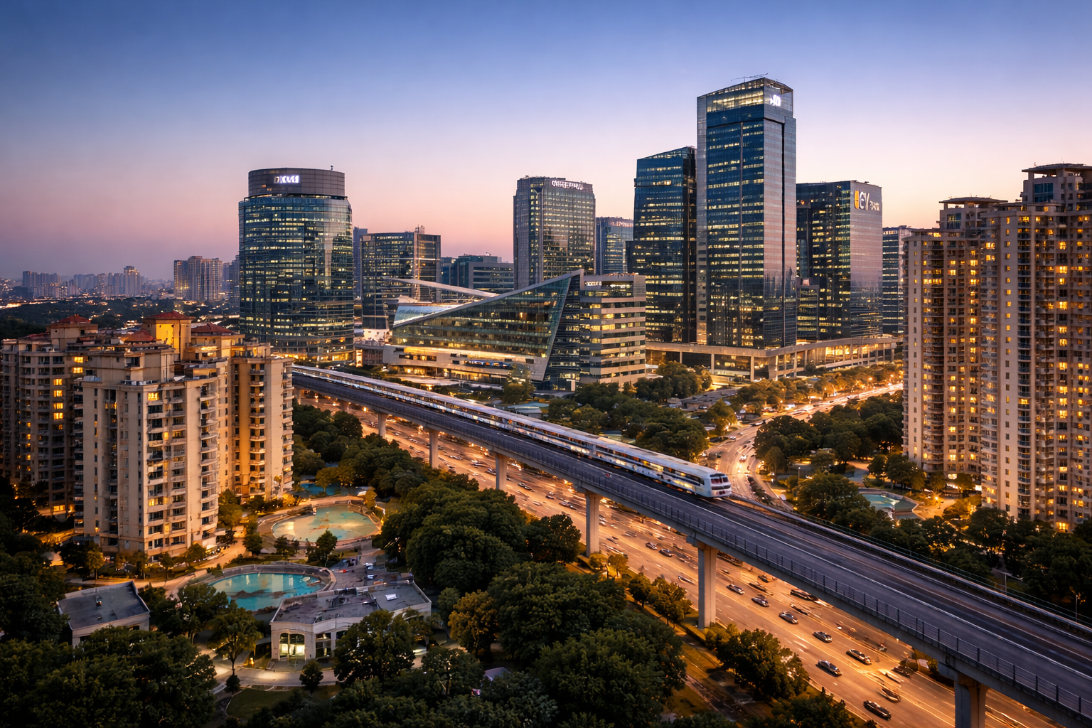 Residential projects near corporate hubs in Gurgaon skyline 2026