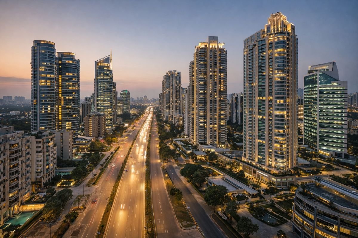 golf course road gurgaon luxury residential skyline high rise apartments