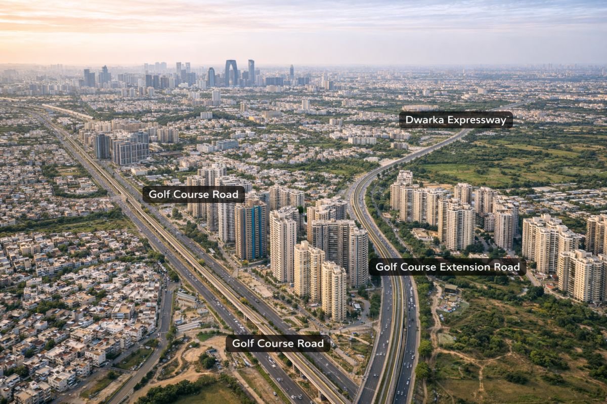 Gurgaon locations New Gurgaon Dwarka Expressway Golf Course Extension comparison