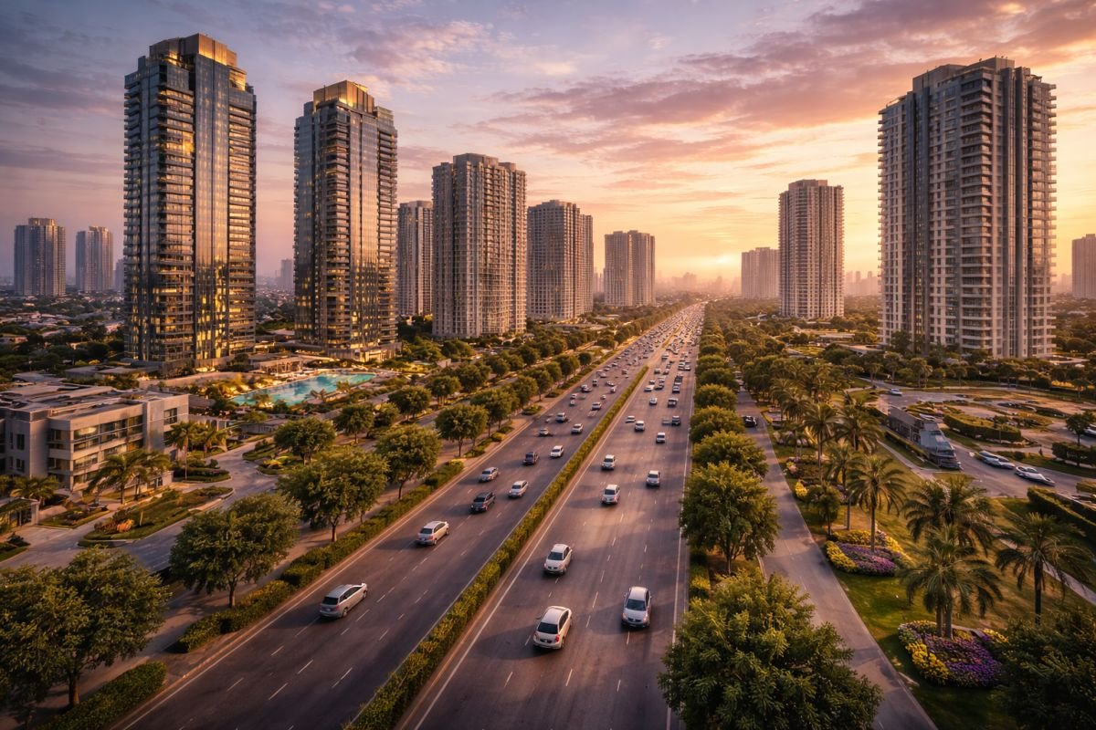 low density luxury housing Gurgaon wide roads and infrastructure