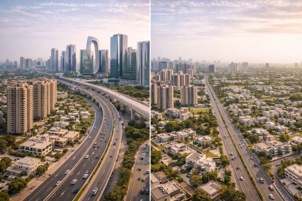 Gurgaon micro locations Golf Course Road Dwarka Expressway comparison