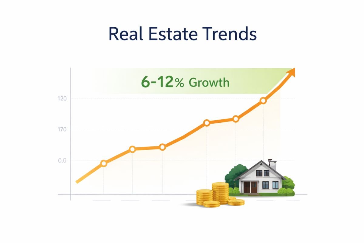 Gurgaon property price trend growth percentage 2026