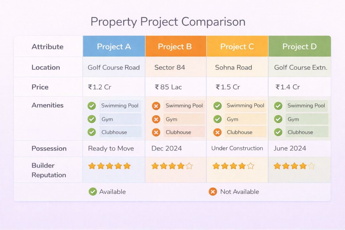 Gurgaon projects flexible payment plans comparison