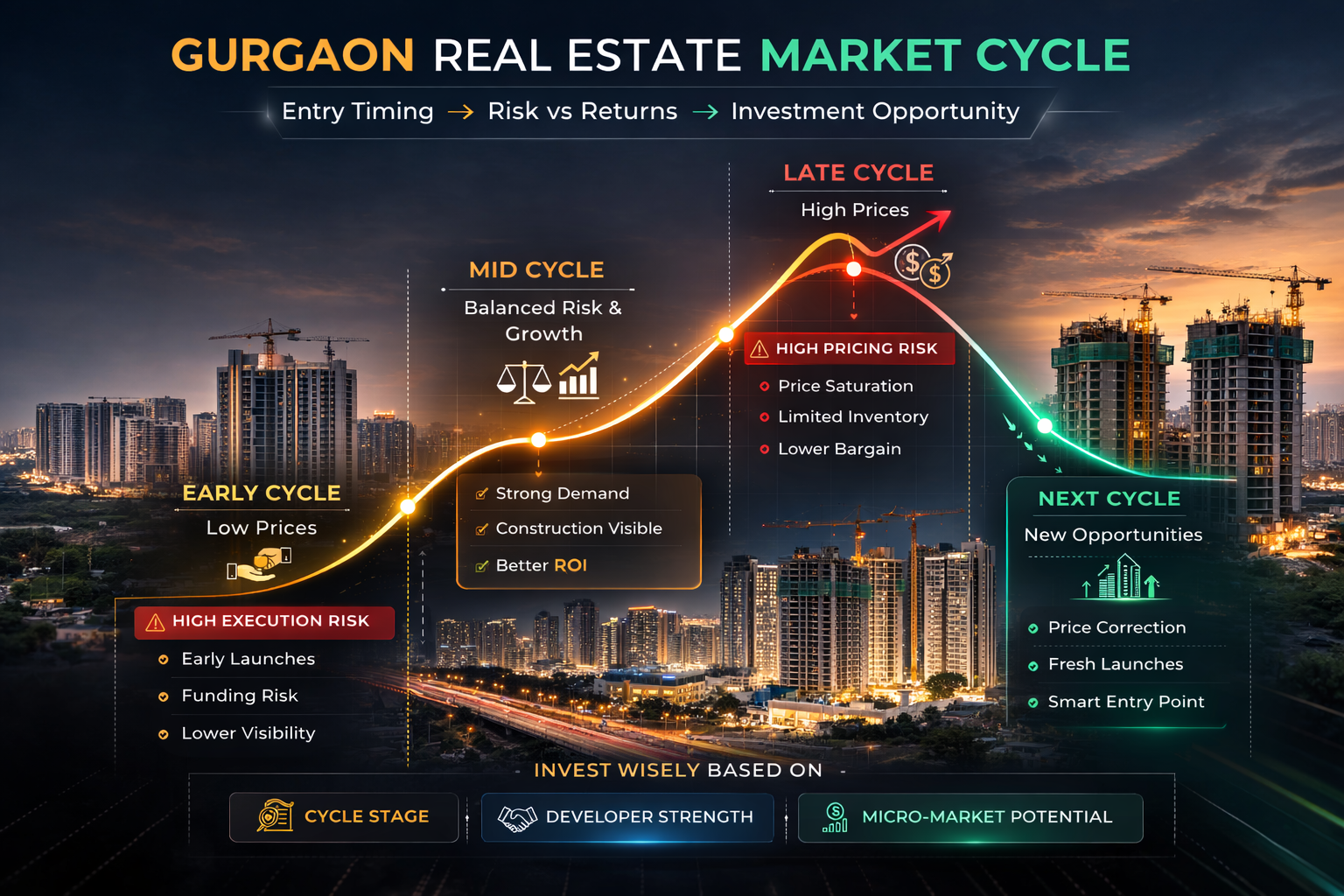 Gurgaon real estate market cycle risk timing 2026