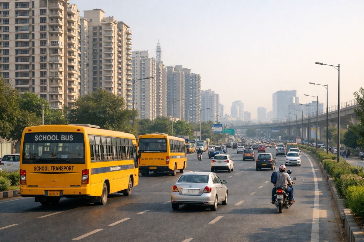 Gurgaon residential area near schools with smooth road connectivity and low traffic