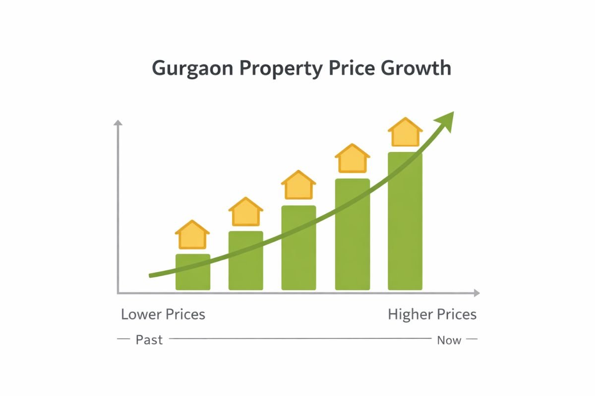 Gurgaon SPR corridor property price growth trend chart