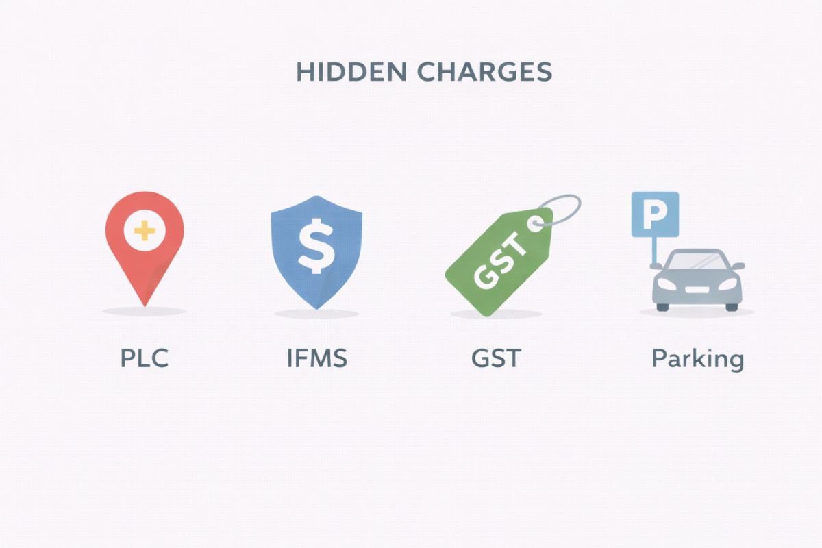 Hidden charges in Gurgaon property PLC IFMS GST parking costs