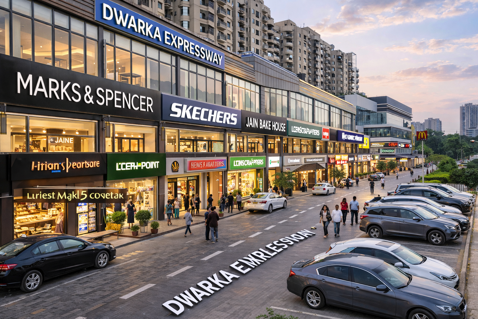 High street retail shops on Dwarka Expressway Gurgaon