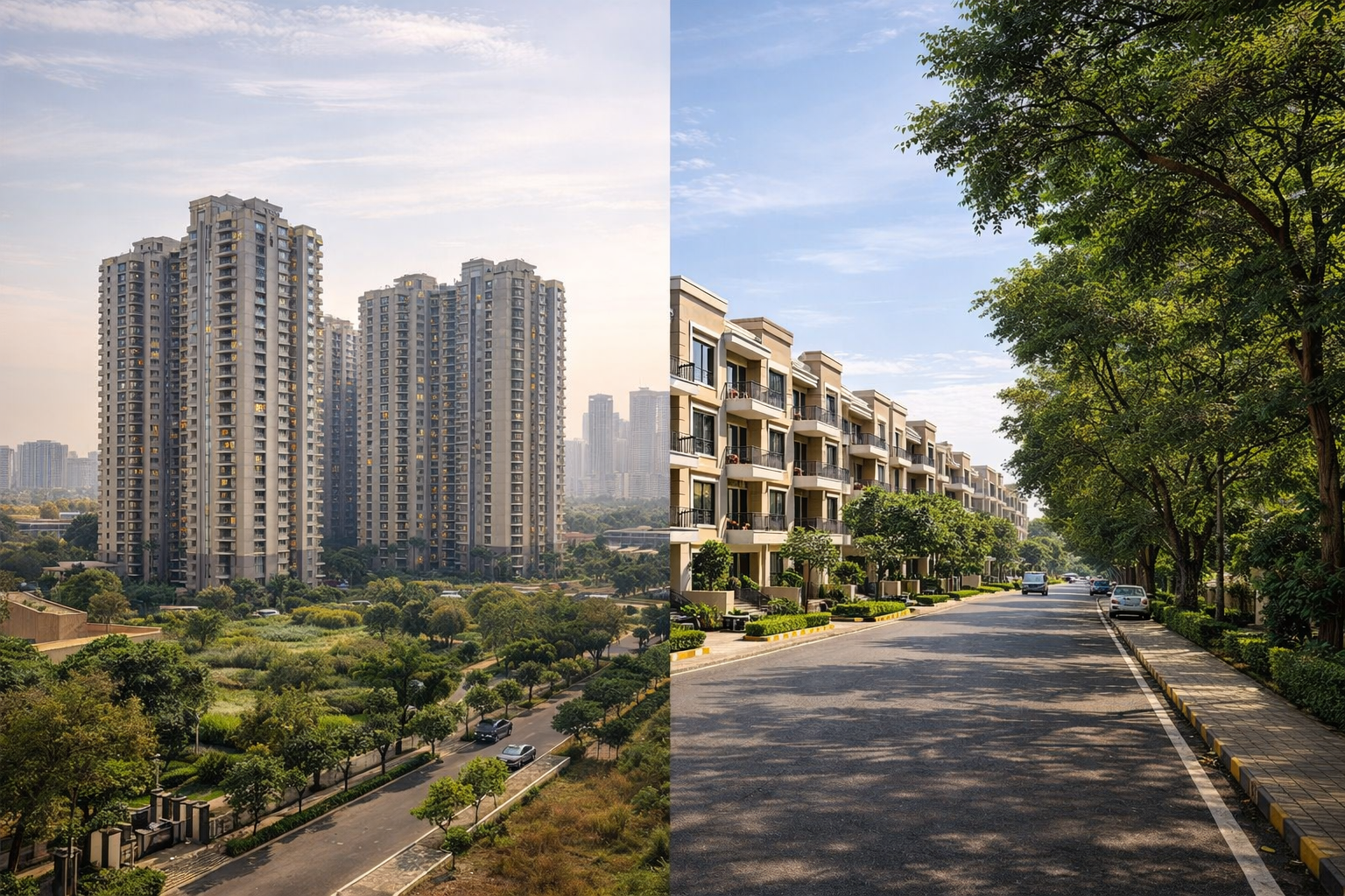 independent floor in gurgaon price vs high rise apartment cost comparison