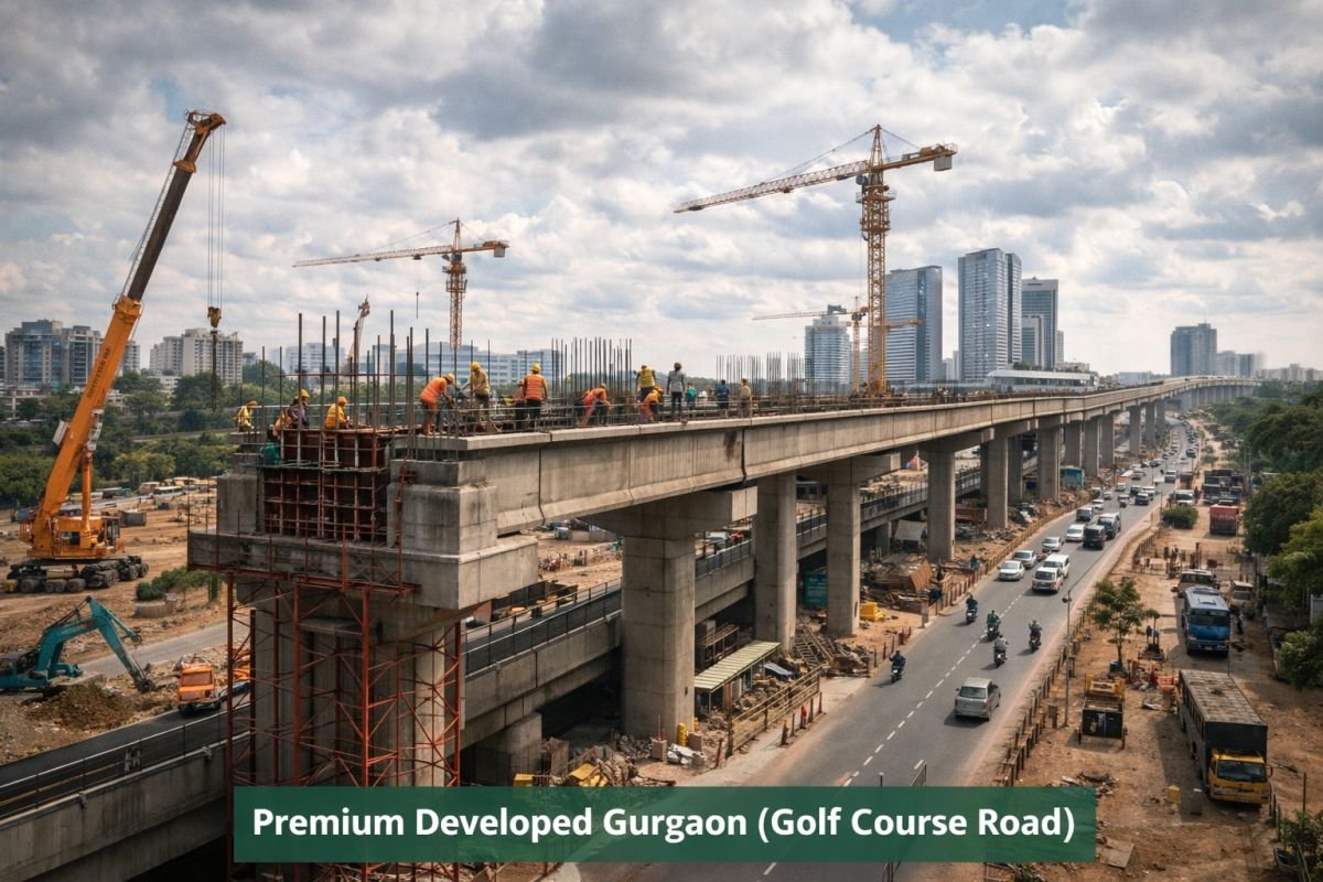 infrastructure development roads metro construction Gurgaon impact property prices