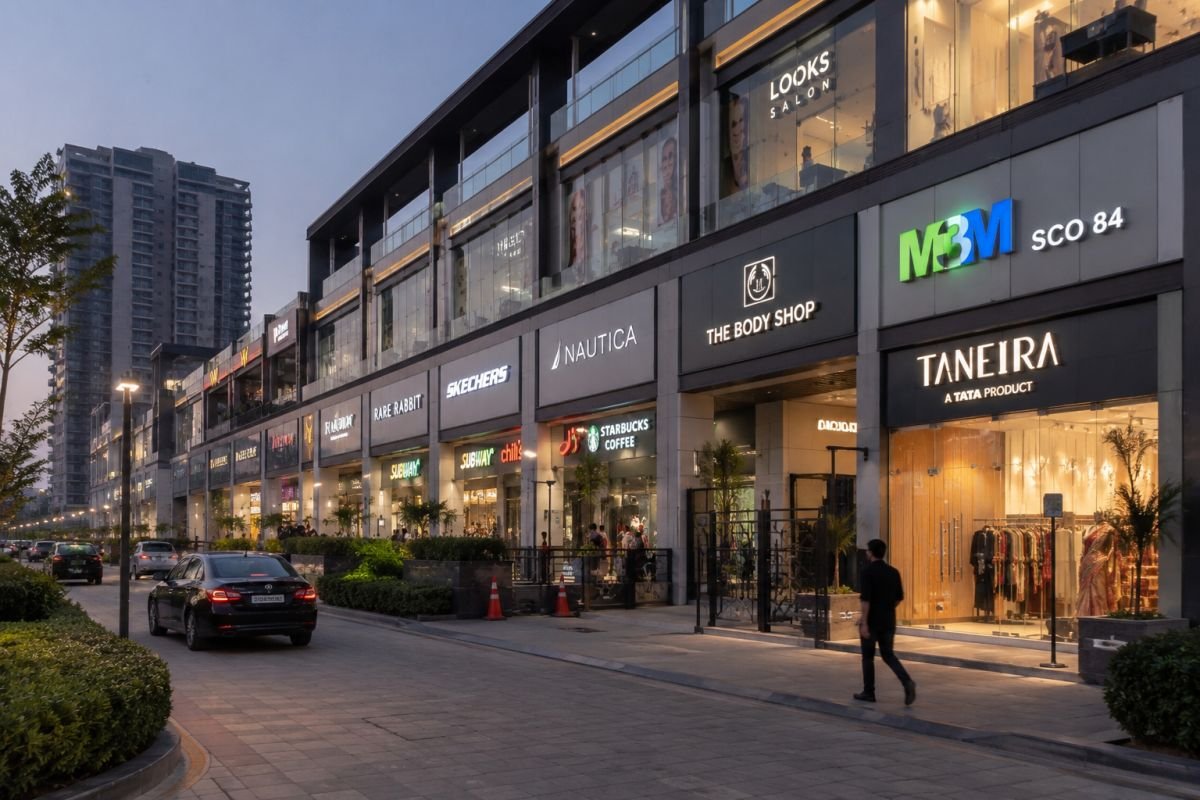 Road facing SCO plots at M3M SCO 84 Gurgaon