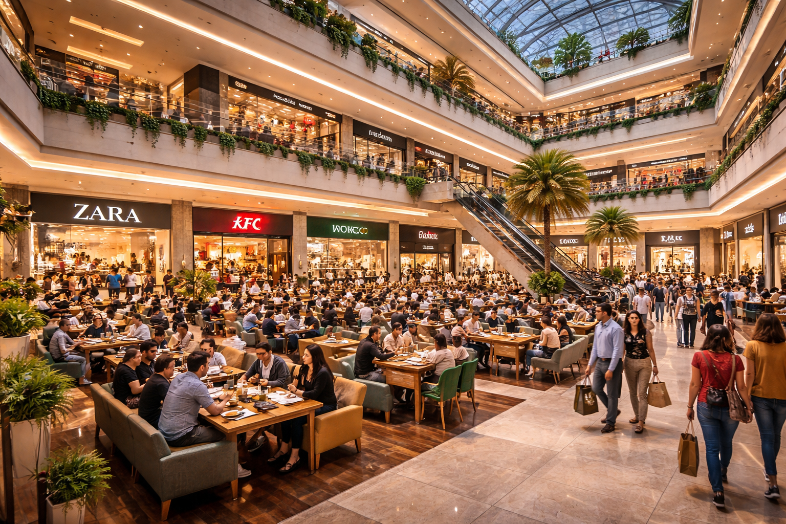 Mall retail footfall in Gurgaon showing destination-driven consumption