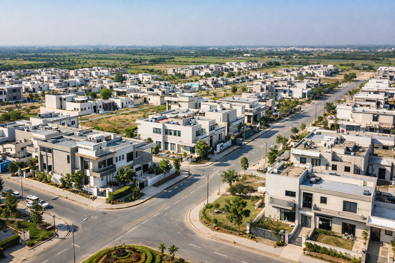 Plotted residential development in Manesar showing low-density planning