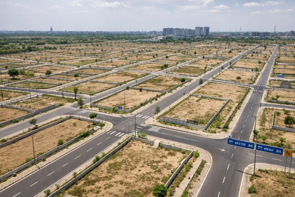 Residential plotted development in Manesar sectors organized layout