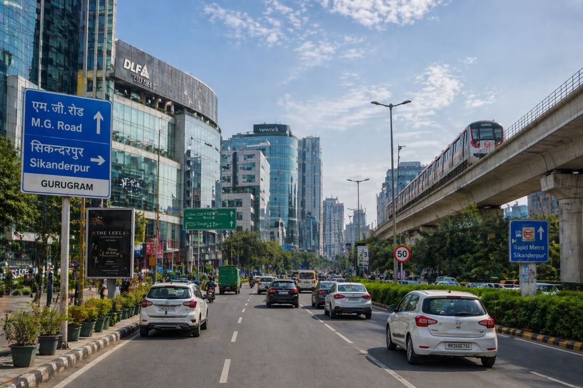 MG Road Gurgaon connectivity near DLF Cyber City from Sector 28
