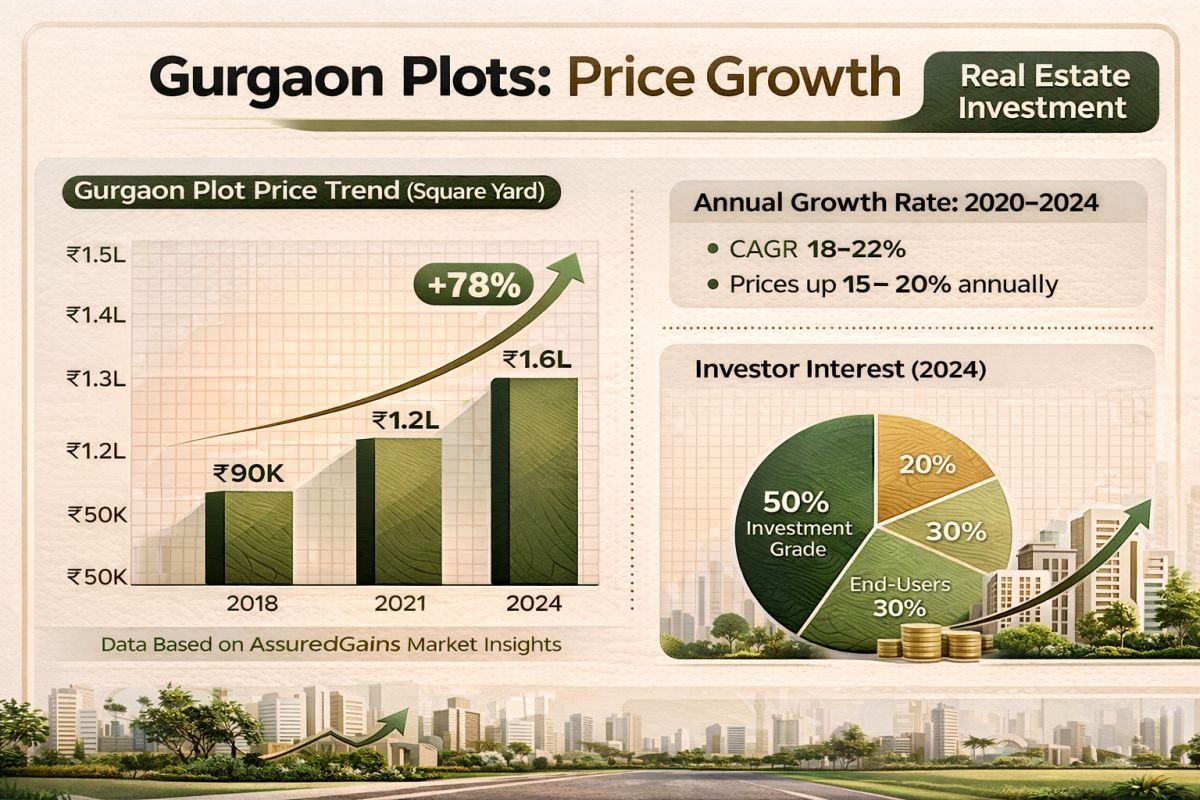 Gurgaon plot price trends 2025 investment data NCR
