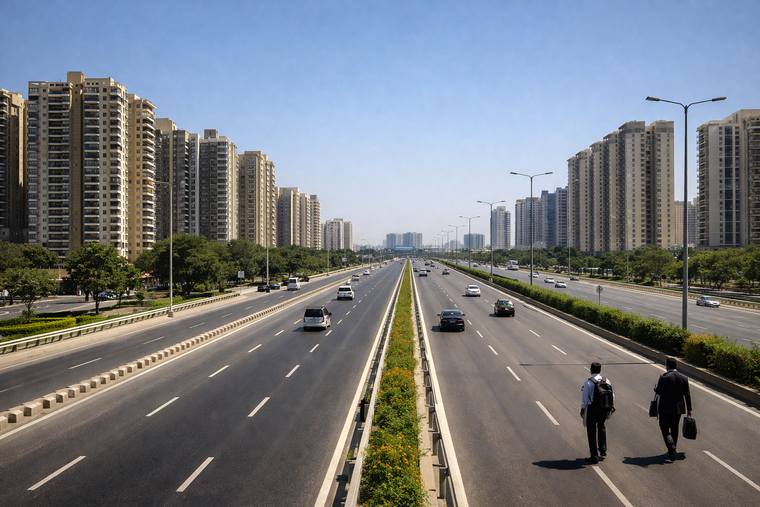 New Gurgaon vs Dwarka Expressway investment comparison showing expressway residential corridor