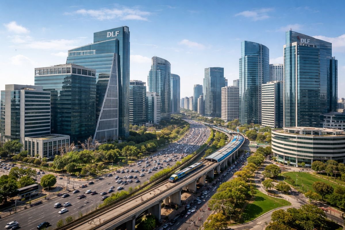 Old Gurgaon DLF Cyber City MG Road developed infrastructure high rise buildings