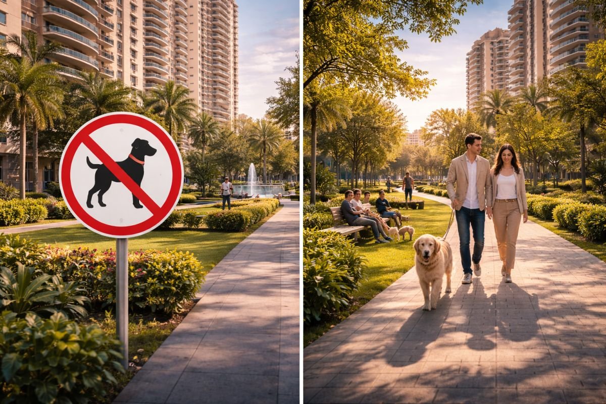 difference between pets allowed and pet friendly housing society