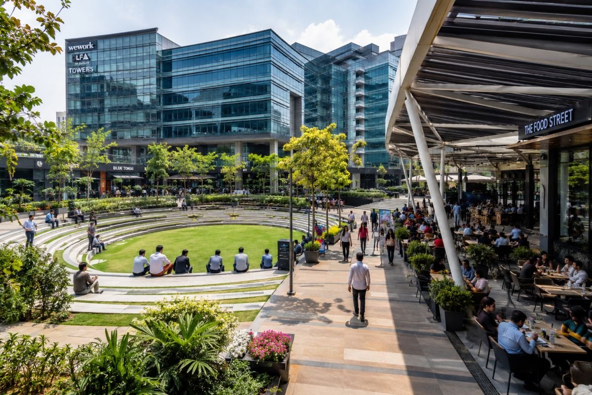 Amenities and landscaped spaces at Pioneer Urban Square Gurgaon