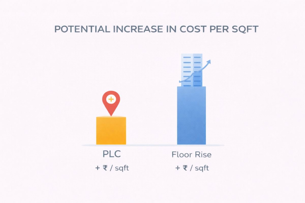 PLC and floor rise charges impact Gurgaon property cost
