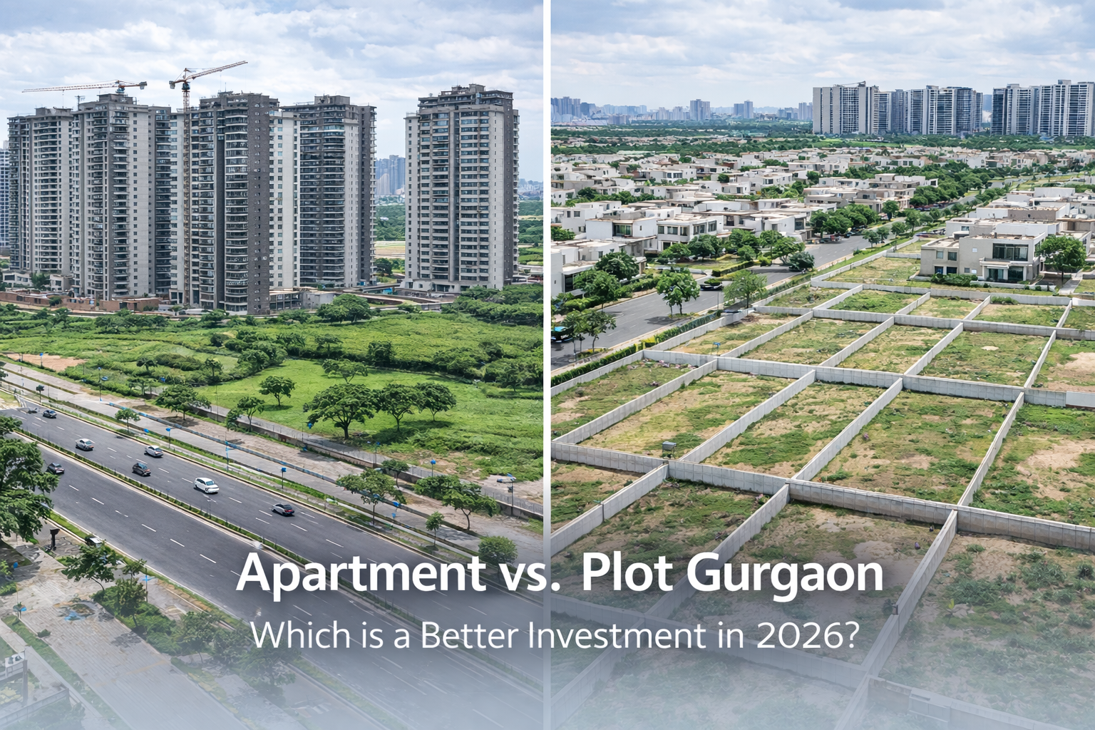 Plot vs apartment investment comparison in Gurgaon 2026