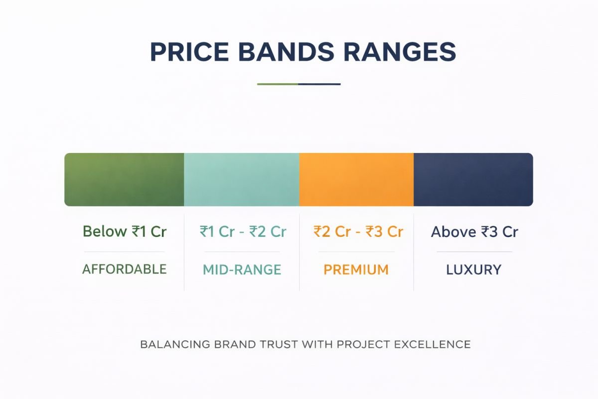 property price bands 12000 to 22000 analysis infographic Gurgaon