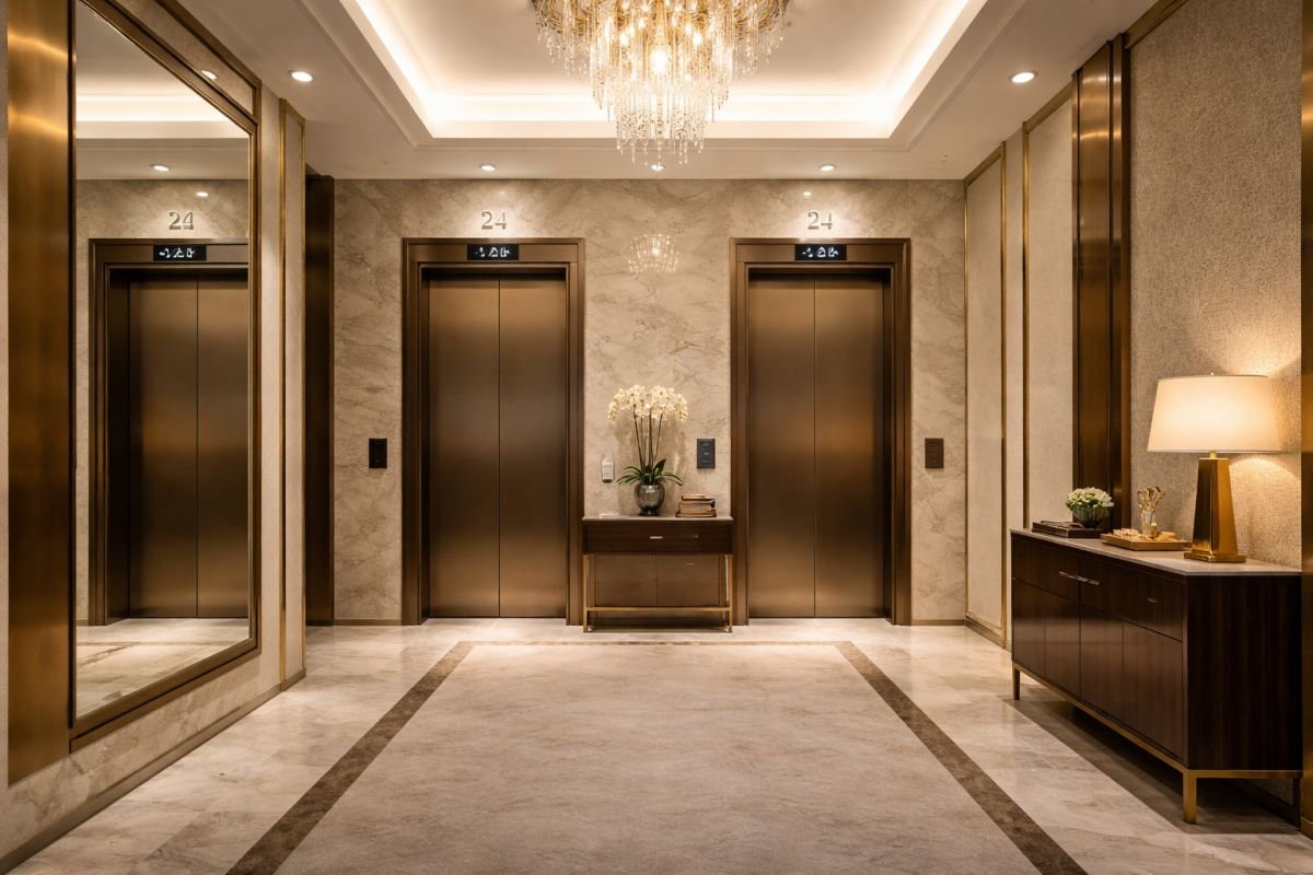 private lift lobby luxury apartment gurgaon low density high rise
