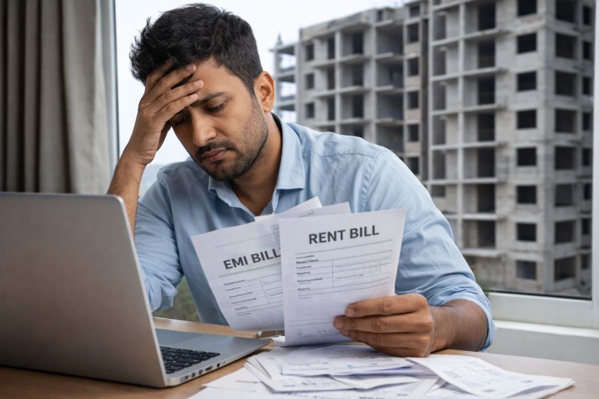 home buyer stressed EMI rent under construction delay India