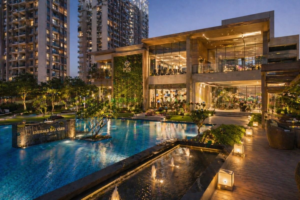 Puri Emerald Bay clubhouse pool gym landscaped garden premium residential society Gurgaon