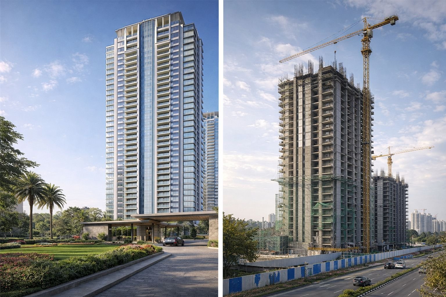 Ready to move vs under construction luxury apartments Golf Course Extension Road