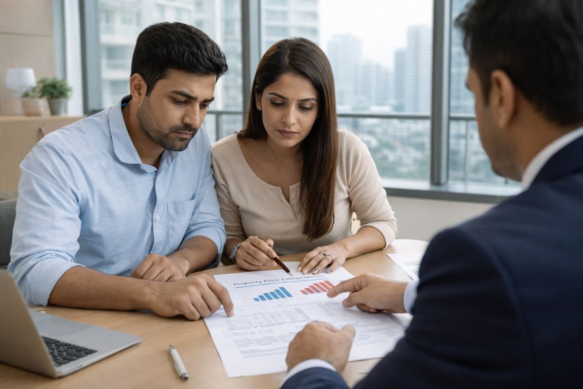 real estate negotiation discussion mid unit apartment pricing comparison