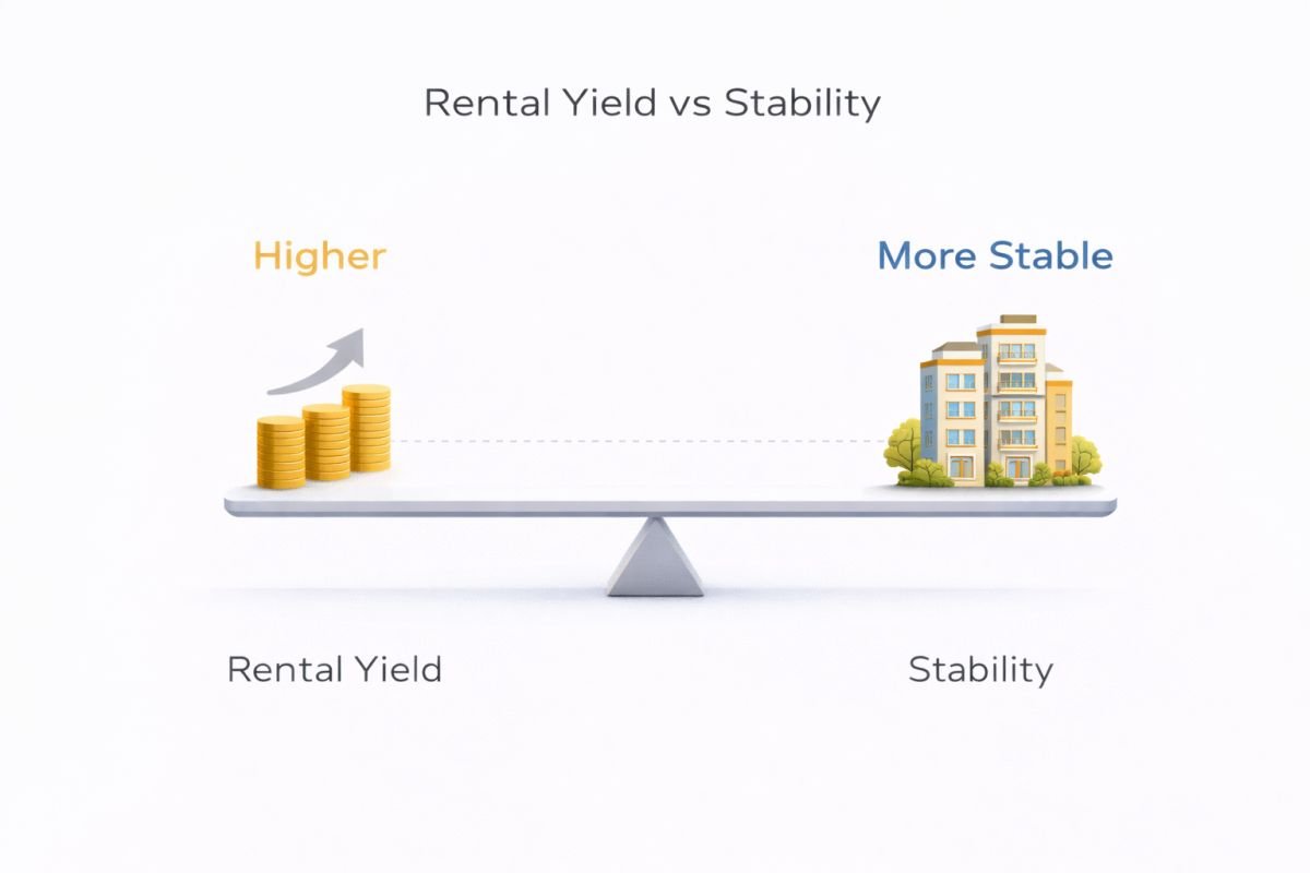 rental yield comparison 1 BHK vs 2 BHK Gurgaon