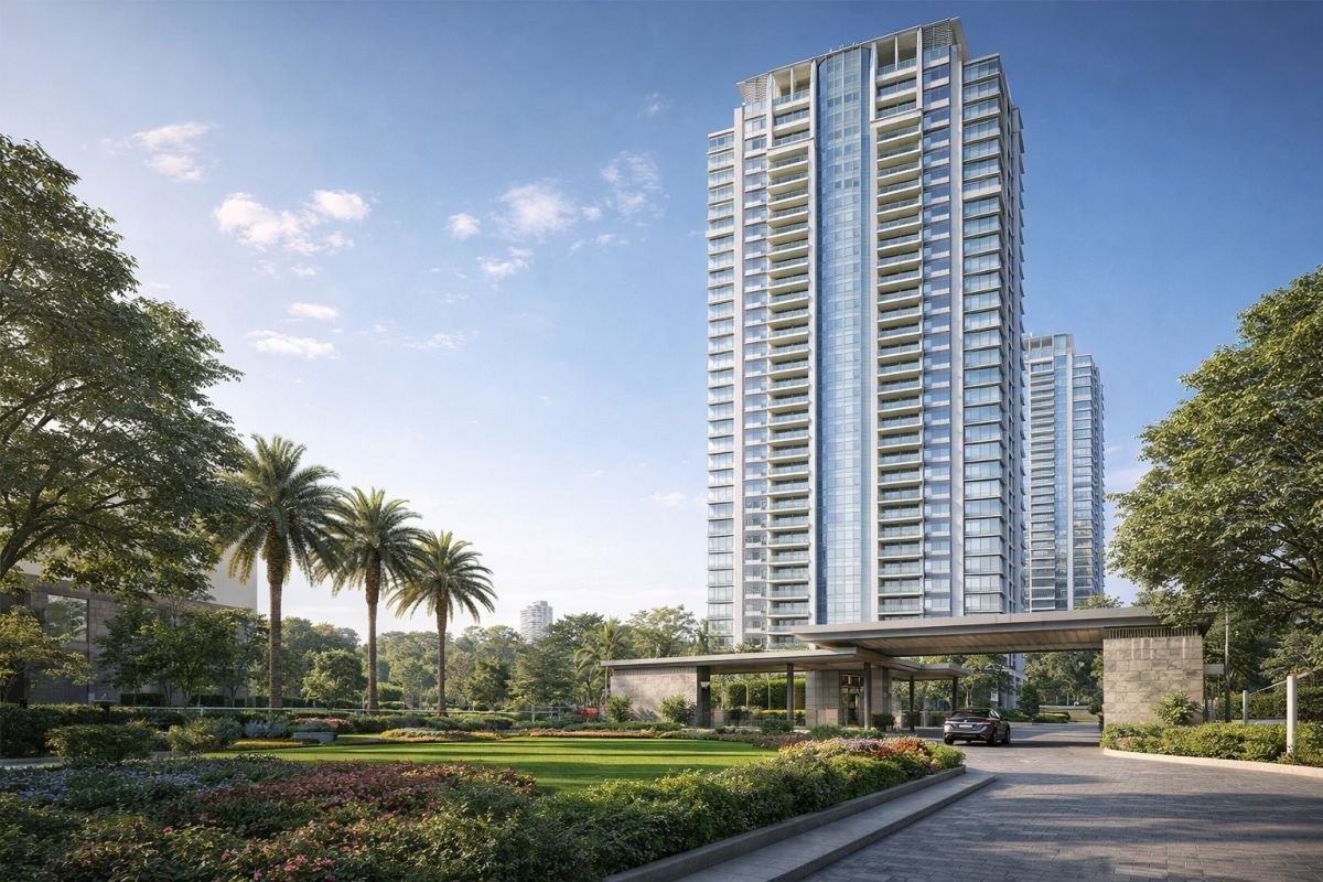 Sector 65 Gurgaon luxury high rise apartments exterior view