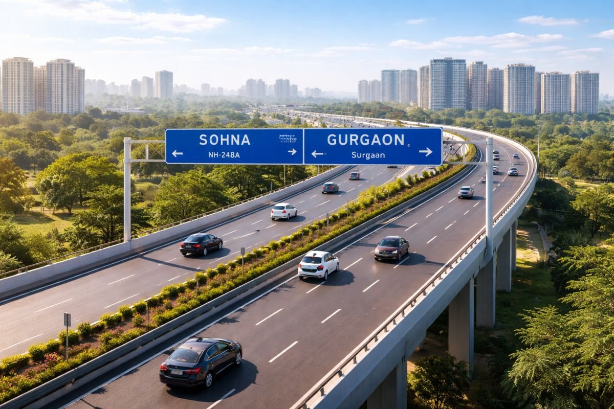 Sohna elevated road reducing travel time Gurgaon infrastructure