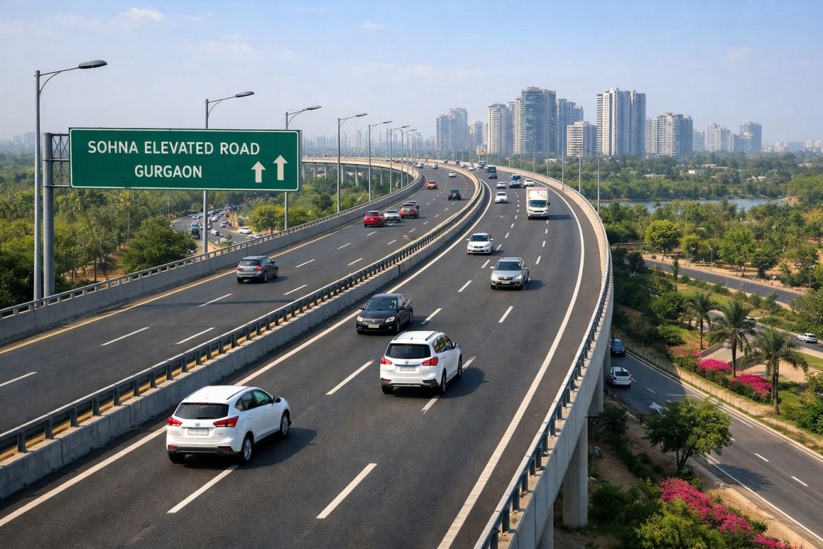 Sohna elevated road SPR connectivity Delhi Mumbai expressway infrastructure Gurgaon