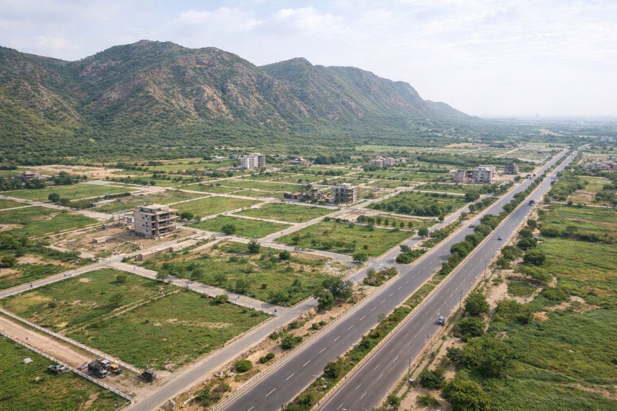 Sohna South Gurgaon early stage real estate development and hills