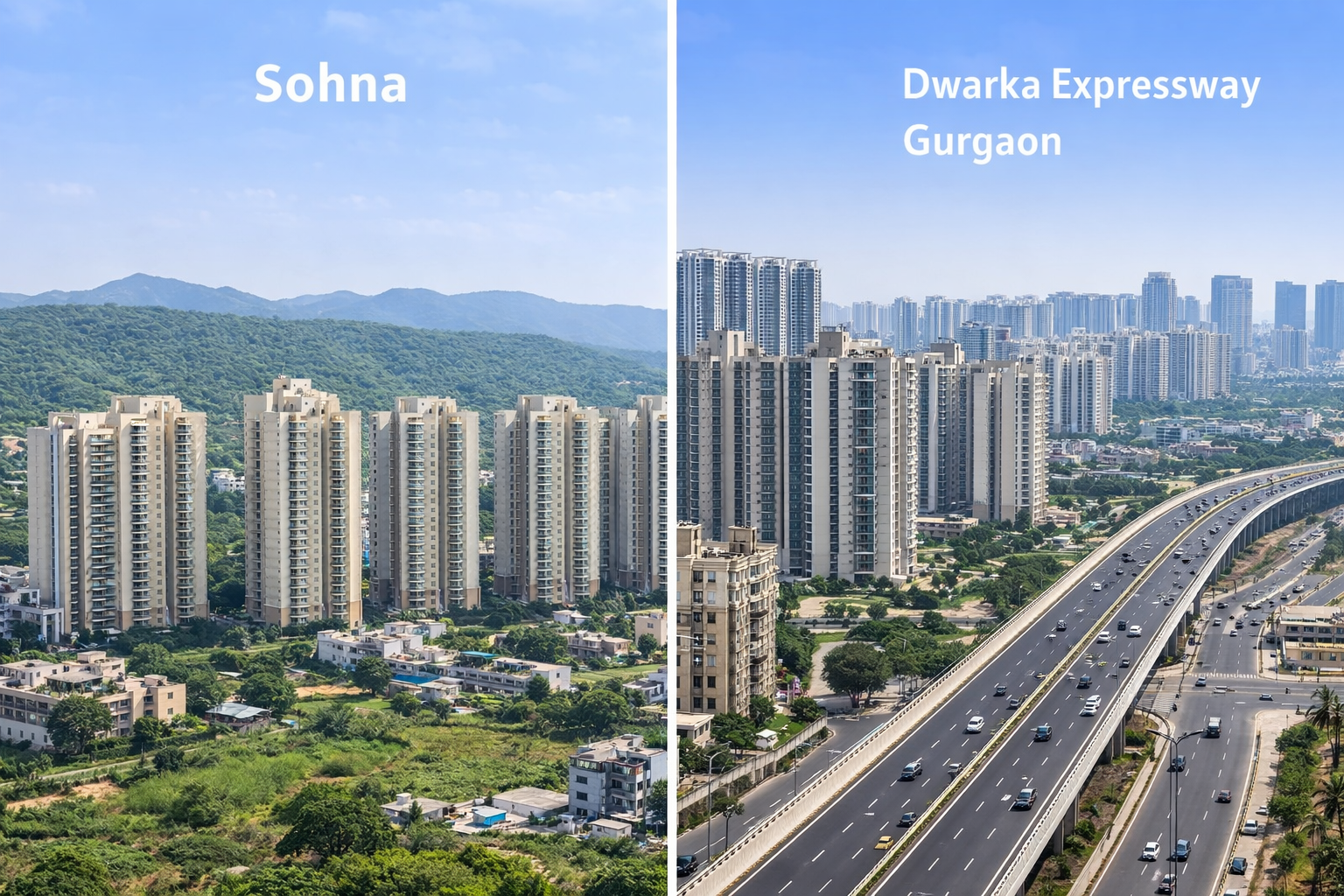 Sohna vs Dwarka Expressway real estate comparison 2026