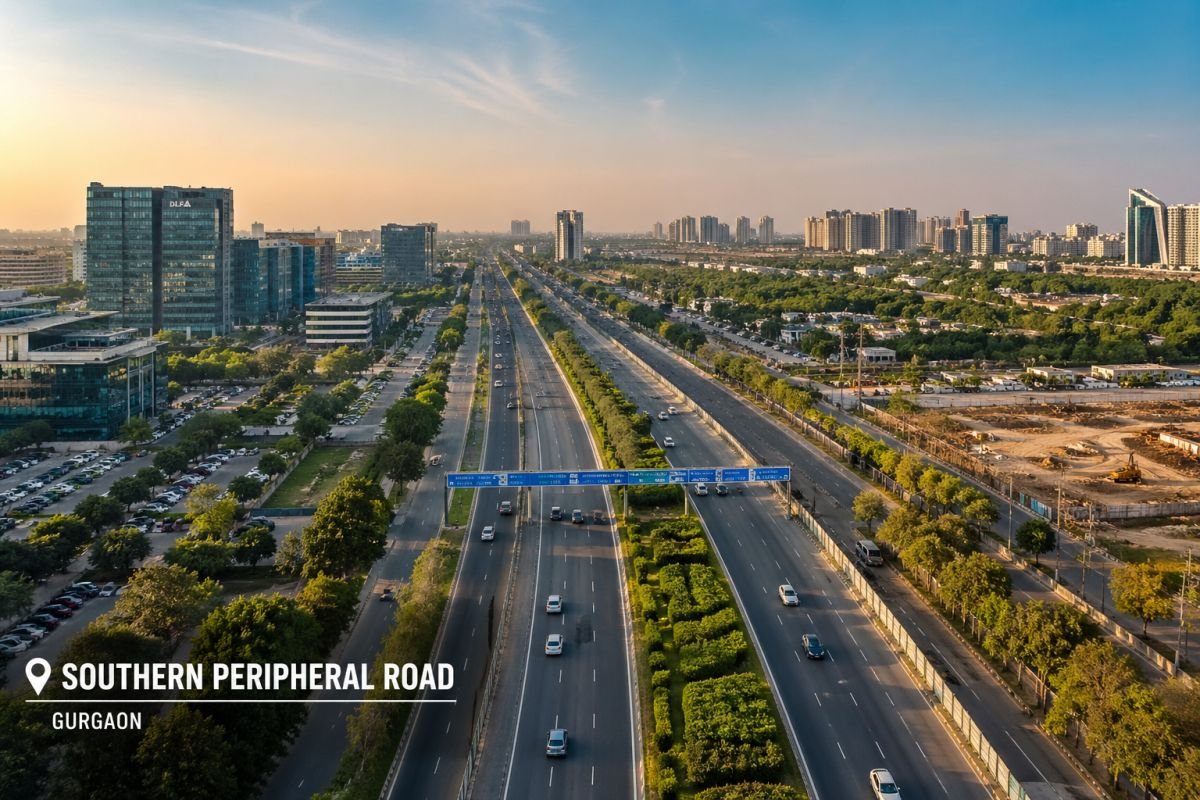 Southern Peripheral Road Gurgaon connectivity Tata Primanti location map