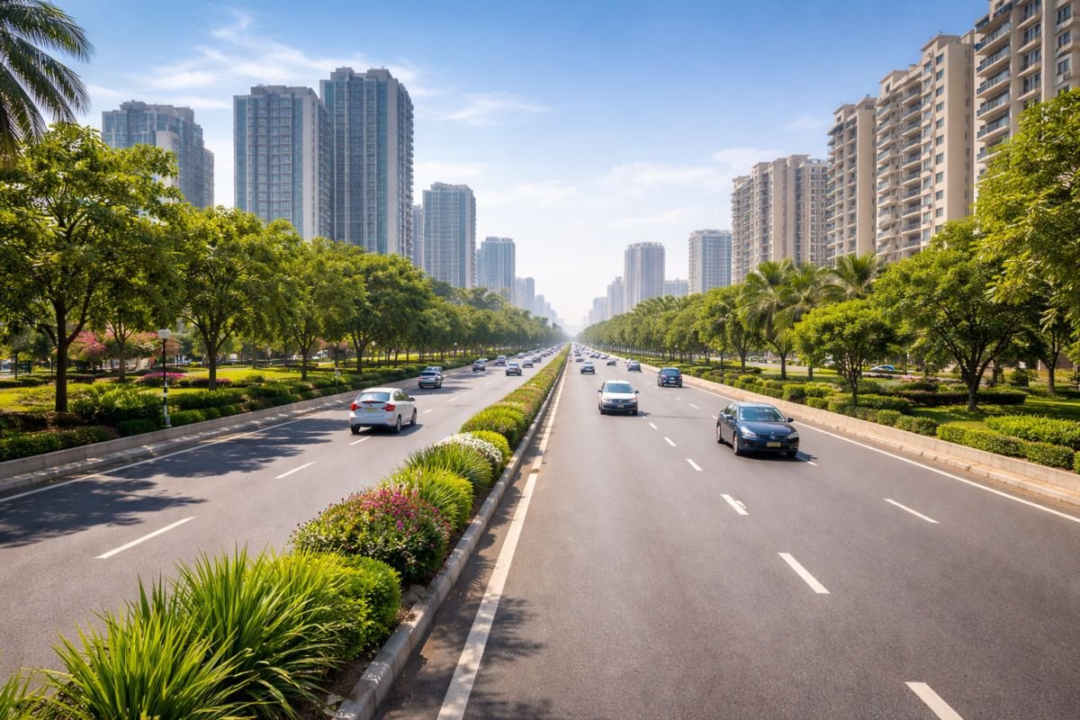 Southern Peripheral Road Gurgaon wide road connectivity infrastructure