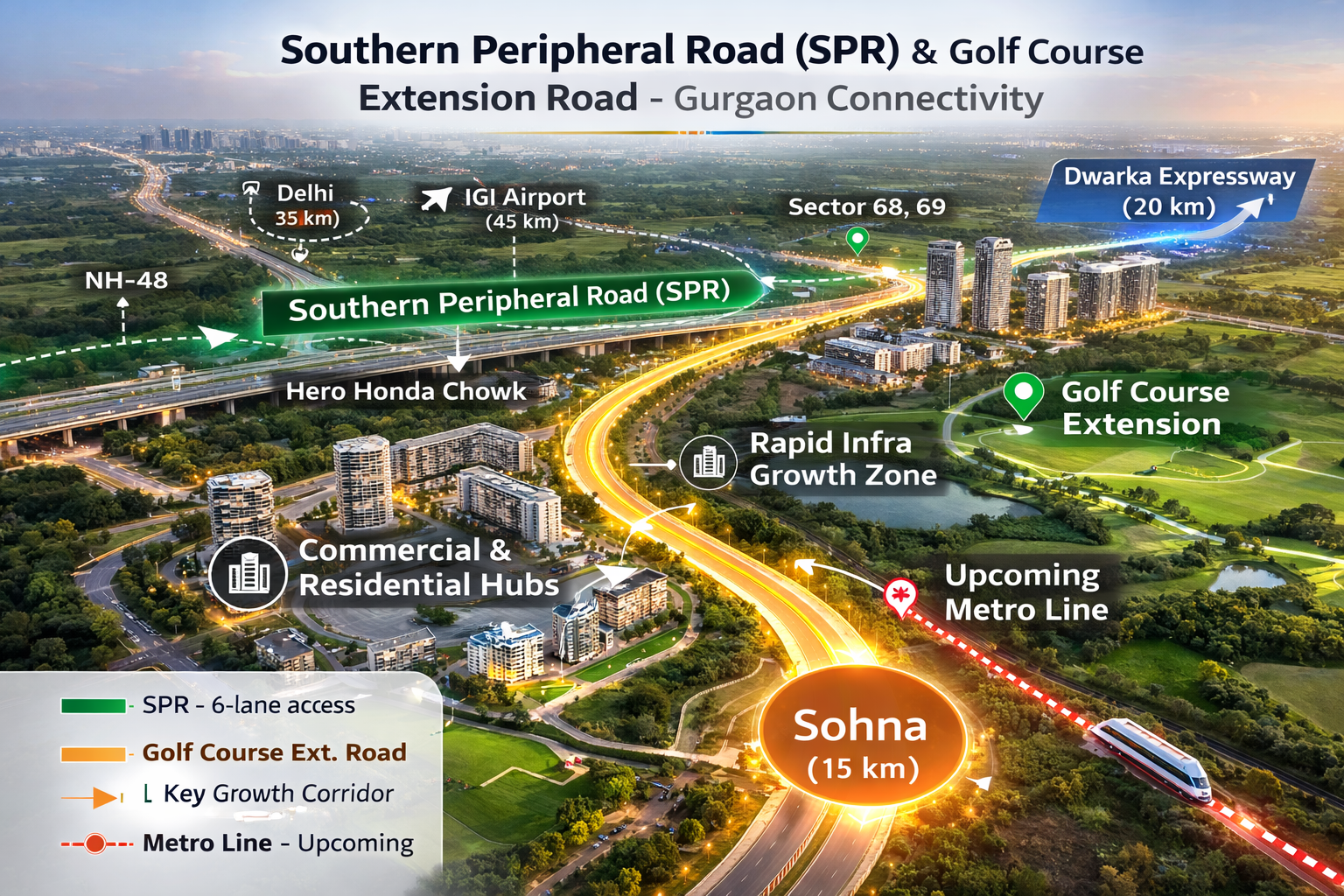 Southern Peripheral Road connectivity impact on Sohna plotted demand 2026