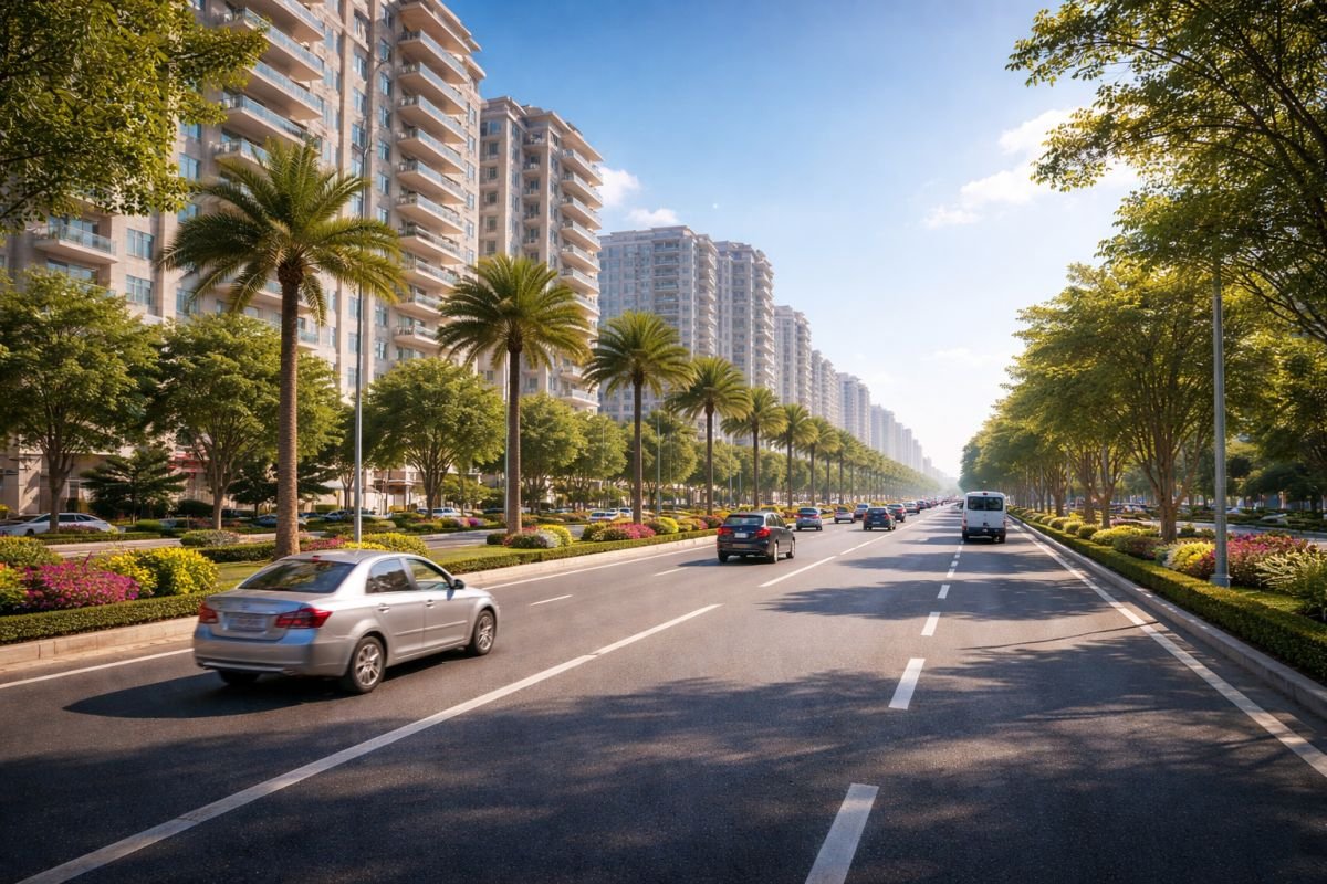 Southern Peripheral Road Gurgaon wide road connectivity infrastructure